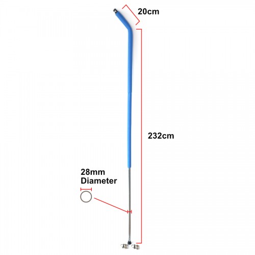 2.5m Curved Trampoline Pole (brackets included)